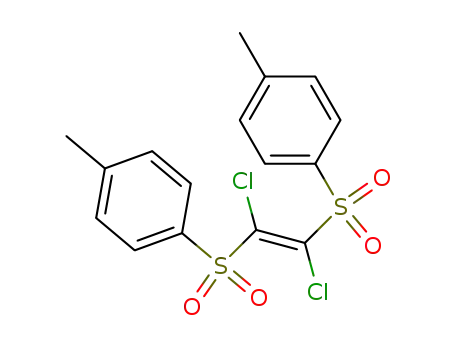 Molecular Structure of 4604-99-3 (Benzene,
1,1'-[[(1E)-1,2-dichloro-1,2-ethenediyl]bis(sulfonyl)]bis[4-methyl-)