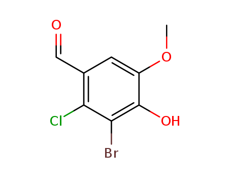 3-bromo-2-chloro-4-hydroxy-5-methoxy-benzaldehyde cas  75024-38-3
