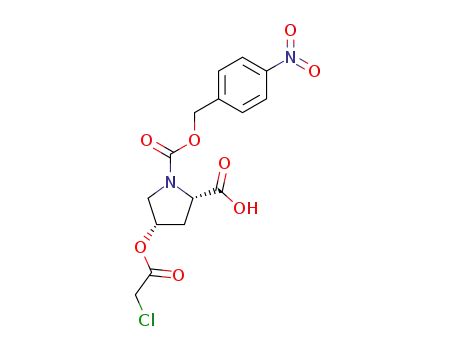 Molecular Structure of 132984-58-8 (<i>trans</i>-4-chloroacetoxy-1-(4-nitro-benzyloxycarbonyl)-L-proline)