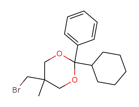 Molecular Structure of 7468-34-0 (5-(bromomethyl)-2-cyclohexyl-5-methyl-2-phenyl-1,3-dioxane)