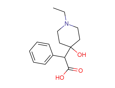 Molecular Structure of 5449-34-3 ((1-ethyl-4-hydroxypiperidin-4-yl)(phenyl)acetic acid)