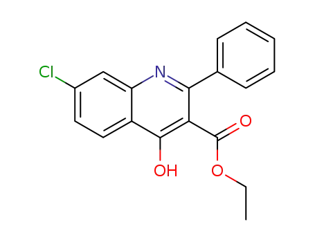 Molecular Structure of 93663-75-3 (ethyl 7-chloro-4-oxo-2-phenyl-1,4-dihydroquinoline-3-carboxylate)