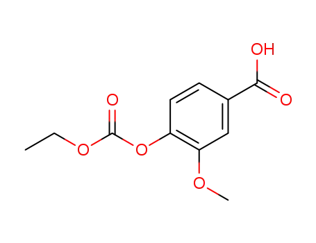 Molecular Structure of 84462-03-3 (Benzoic acid, 4-[(ethoxycarbonyl)oxy]-3-methoxy-)