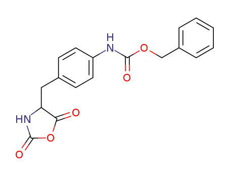 Molecular Structure of 14608-96-9 ([4-(2,5-dioxo-oxazolidin-4-ylmethyl)-phenyl]-carbamic acid benzyl ester)