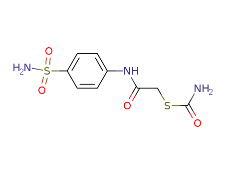 Molecular Structure of 5433-36-3 (S-{2-oxo-2-[(4-sulfamoylphenyl)amino]ethyl} carbamothioate)
