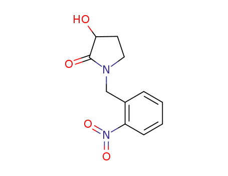 Molecular Structure of 100061-16-3 (3-hydroxy-1-(2-nitro-benzyl)-pyrrolidin-2-one)