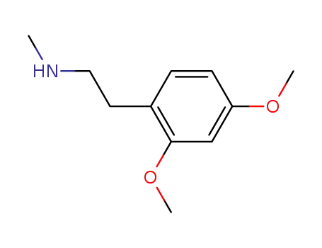 Molecular Structure of 3600-89-3 ((2,4-dimethoxy-phenethyl)-methyl-amine)