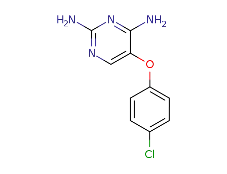 Molecular Structure of 7331-20-6 (5-(4-Chlorophenoxy)pyrimidine-2,4-diamine)