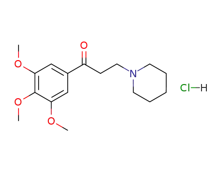 Molecular Structure of 1041-10-7 (3-(piperidin-1-yl)-1-(3,4,5-trimethoxyphenyl)propan-1-one)