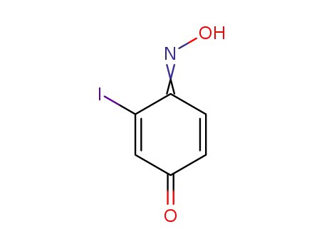 Molecular Structure of 39495-50-6 (4-(Hydroxyimino)-3-iodo-2,5-cyclohexadien-1-one)