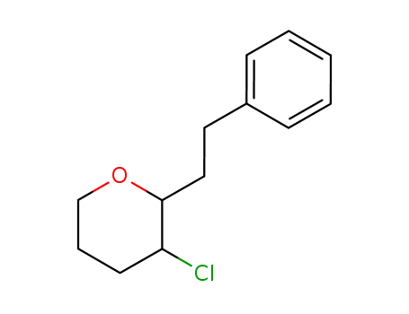 Molecular Structure of 100607-52-1 (3-chloro-2-phenethyl-tetrahydro-pyran)