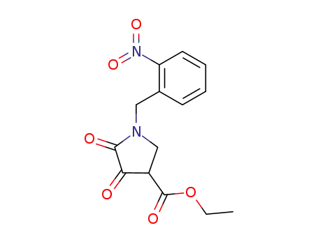 1-(2-nitro-benzyl)-4,5-dioxo-pyrrolidine-3-carboxylic acid ethyl ester