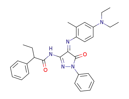 2-phenyl-butyric acid-[4-(4-diethylamino-2-methyl-phenylimino)-5-oxo-1-phenyl-4,5-dihydro-1<i>H</i>-pyrazol-3-ylamide]