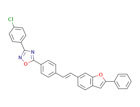 3-(4-chloro-phenyl)-5-{4-[<i>trans</i>-2-(2-phenyl-benzofuran-6-yl)-vinyl]-phenyl}-[1,2,4]oxadiazole
