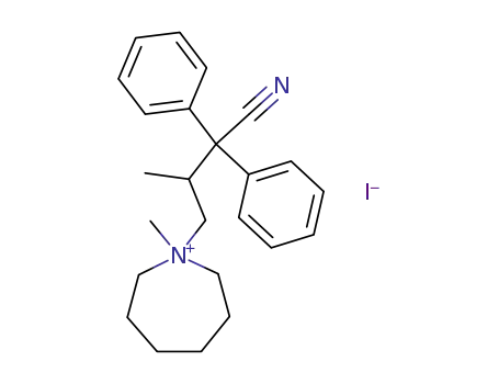 Molecular Structure of 7512-16-5 (1-(3-cyano-2-methyl-3,3-diphenylpropyl)-1-methylazepanium)