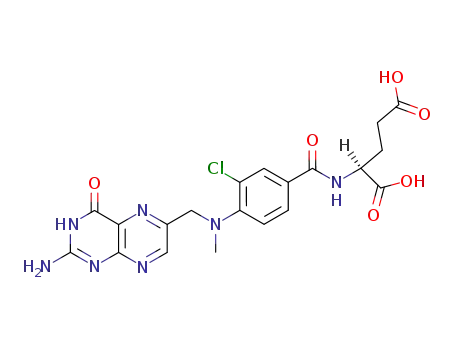 Molecular Structure of 103505-88-0 (<i>N</i>-(3'-chloro-10-methyl-pteroyl)-L-glutamic acid)