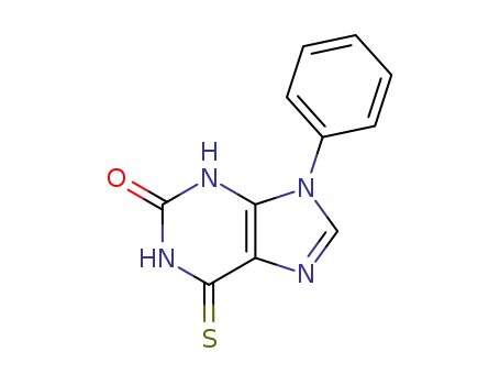 Molecular Structure of 5444-44-0 (9-phenyl-6-thioxo-1,3,6,9-tetrahydro-2H-purin-2-one)