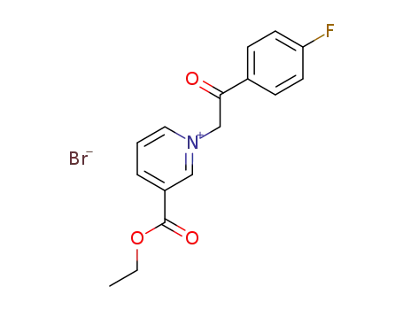 Molecular Structure of 457-18-1 (3-(ethoxycarbonyl)-1-[2-(4-fluorophenyl)-2-oxoethyl]pyridinium)