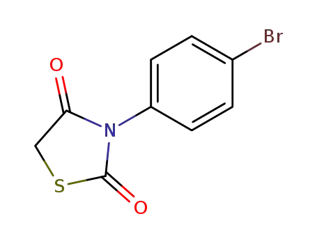 Molecular Structure of 52030-77-0 (3-(4-bromophenyl)-1,3-thiazolidine-2,4-dione)