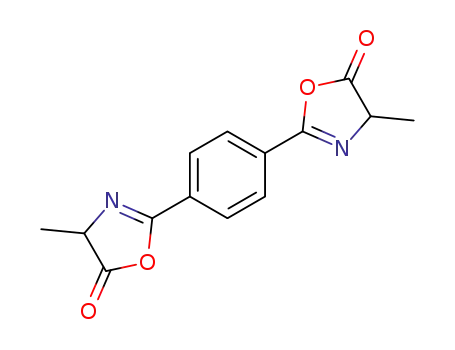Molecular Structure of 22102-60-9 (5(4H)-Oxazolone, 2,2'-(1,4-phenylene)bis[4-methyl-)