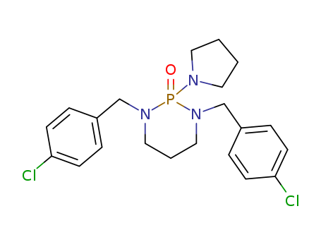 1,3,2-Diazaphosphorine,1,3-bis[(4-chlorophenyl)methyl]hexahydro-2-(1-pyrrolidinyl)-, 2-oxide cas  14757-32-5