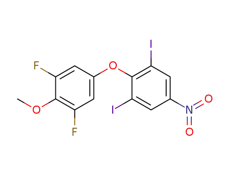 Molecular Structure of 348-92-5 (5-(2,6-diiodo-4-nitro-phenoxy)-1,3-difluoro-2-methoxy-benzene)