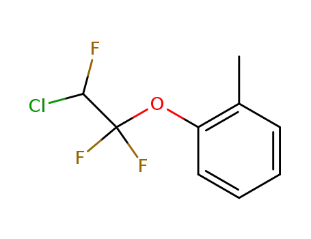 Molecular Structure of 349-07-5 (1-(2-chloro-1,1,2-trifluoroethoxy)-2-methylbenzene)
