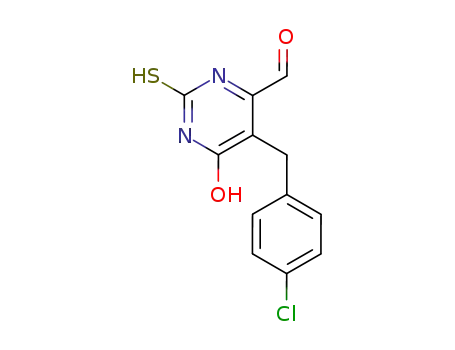 Molecular Structure of 31349-81-2 (5-(4-chlorobenzyl)-6-oxo-2-thioxo-1,2,3,6-tetrahydropyrimidine-4-carbaldehyde)