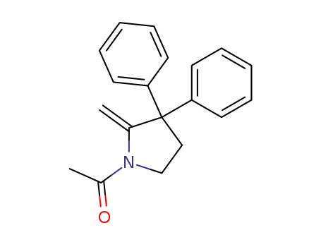 Molecular Structure of 101889-97-8 (1-acetyl-2-methylene-3,3-diphenyl-pyrrolidine)