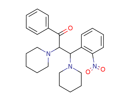 1-Propanone,3-(2-nitrophenyl)-1-phenyl-2,3-di-1-piperidinyl- cas  5443-69-6