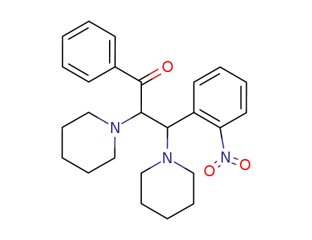 Molecular Structure of 5443-69-6 (3-(2-nitrophenyl)-1-phenyl-2,3-di(piperidin-1-yl)propan-1-one)