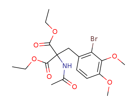 Diethyl 2-acetamido-2-[(2-bromo-3,4-dimethoxy-phenyl)methyl]propanedioate cas  5456-13-3