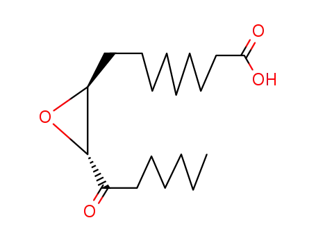 Molecular Structure of 5416-58-0 (9-(3-heptanoyloxiran-2-yl)nonanoic acid)