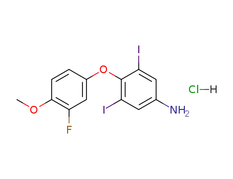 4-(3-fluoro-4-methoxy-phenoxy)-3,5-diiodo-aniline; hydrochloride