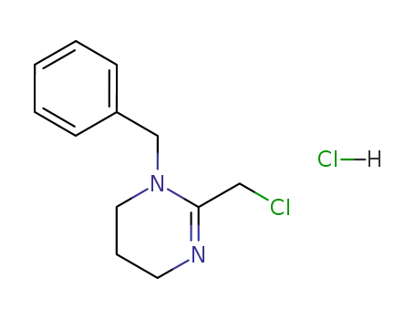 Molecular Structure of 108992-03-6 (1-benzyl-2-chloromethyl-1,4,5,6-tetrahydro-pyrimidine; hydrochloride)
