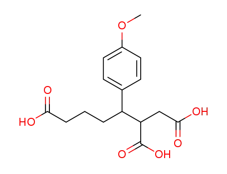 Molecular Structure of 4381-24-2 (3-(4-methoxyphenyl)hexane-1,2,6-tricarboxylic acid)