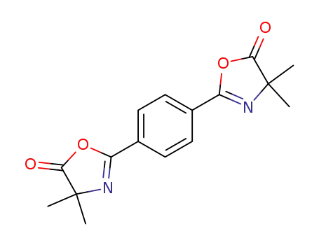 Molecular Structure of 31578-05-9 (5(4H)-Oxazolone, 2,2'-(1,4-phenylene)bis[4,4-dimethyl-)