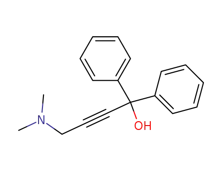 Molecular Structure of 14746-54-4 (4-dimethylamino-1,1-diphenyl-but-2-yn-1-ol)