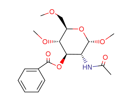 methyl-(2-acetylamino-<i>O</i><sup>3</sup>-benzoyl-<i>O</i><sup>4</sup>,<i>O</i><sup>6</sup>-dimethyl-2-deoxy-α-D-glucopyranoside)