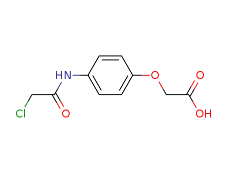 Molecular Structure of 117885-82-2 (Acetic acid, [4-[(chloroacetyl)amino]phenoxy]-)