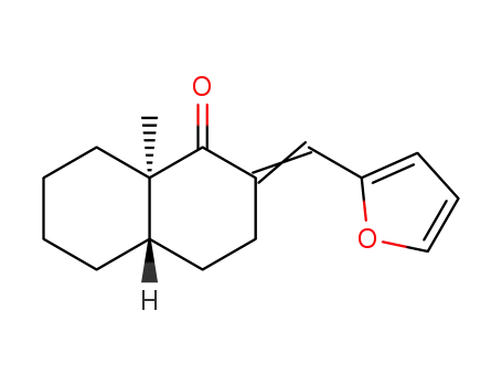 Molecular Structure of 54482-61-0 ((4aR)-2-(2-Furanylmethylene)-3,4,4aα,5,6,7,8,8a-octahydro-8aβ-methylnaphthalen-1(2H)-one)