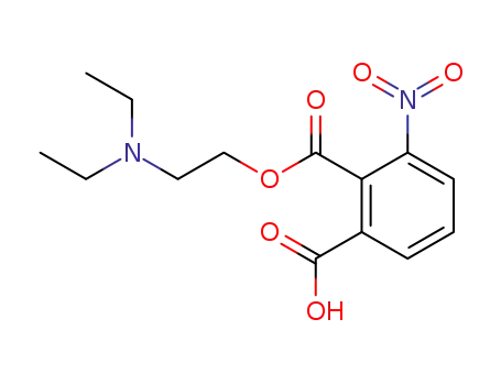 Molecular Structure of 6634-21-5 (2-{[2-(diethylamino)ethoxy]carbonyl}-3-nitrobenzoic acid)