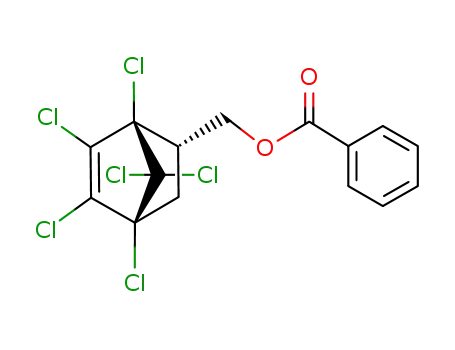 Molecular Structure of 69645-59-6 (1,4,5,6,7,7-hexachlorobicyclo[2.2.1]hept-2-enylmethyl benzoate)