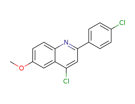 Molecular Structure of 858278-69-0 (4-chloro-2-(4-chloro-phenyl)-6-methoxy-quinoline)