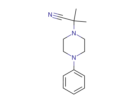 Molecular Structure of 92326-91-5 (2-METHYL-2-(4-PHENYLPIPERAZINO)PROPANENITRILE)