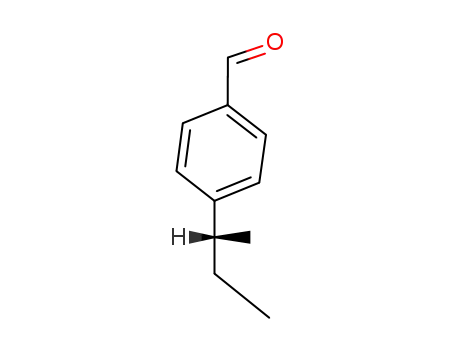 Molecular Structure of 27798-94-3 (Benzaldehyde, 4-(1-methylpropyl)-, (S)-)