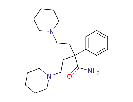 Molecular Structure of 2977-24-4 (α-Phenyl-α-(2-piperidinoethyl)-1-piperidinebutyramide)