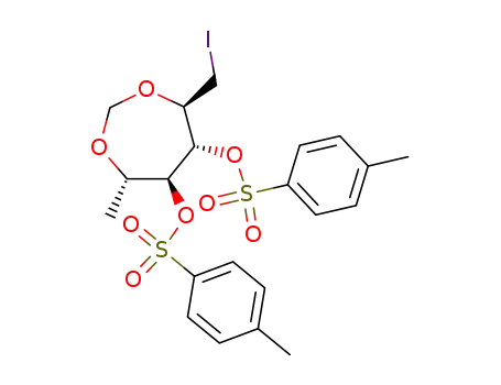 1-iodo-<i>O</i><sup>2</sup>,<i>O</i><sup>5</sup>-methanediyl-<i>O</i><sup>3</sup>,<i>O</i><sup>4</sup>-bis-(toluene-4-sulfonyl)-1,6-dideoxy-L-mannitol