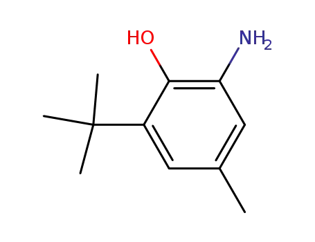 Molecular Structure of 19059-89-3 (2-Amino-4-methyl-6-tert-butylphenol)