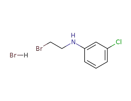 Molecular Structure of 61545-22-0 (Benzenamine, N-(2-bromoethyl)-3-chloro-, hydrobromide)